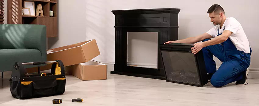 Old Rusted Metal Fireplace Repair And Replacement in Granite City, IL